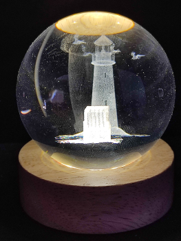 Hologrammkugel - Leuchtturm - 6cm